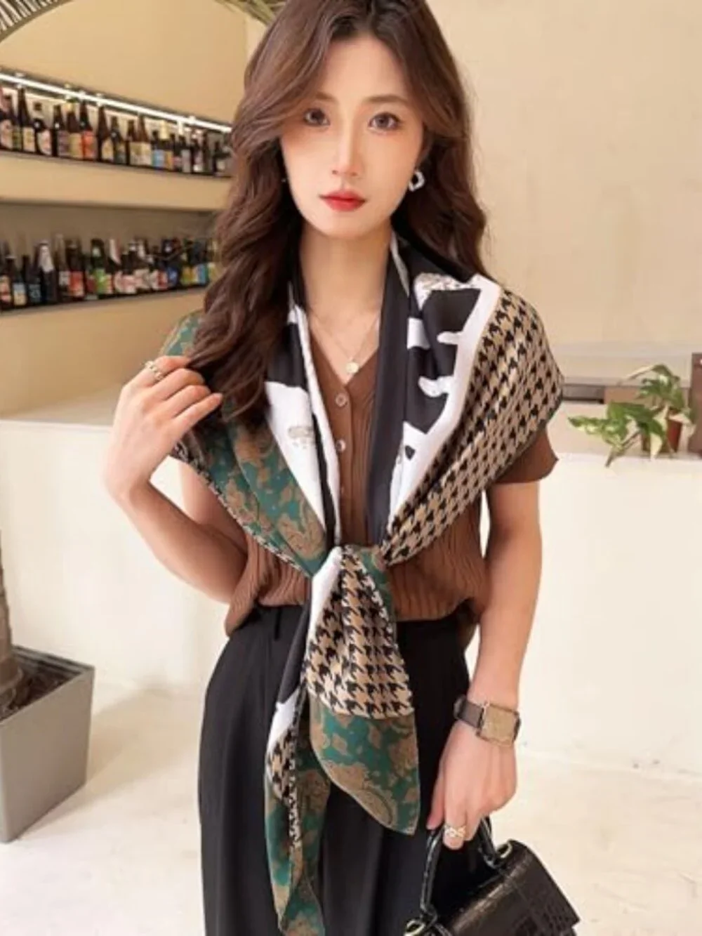 43 Inch Extra Large Square Silk Feeling Scarf Shawl Wrap Hair Sleeping Headscarf